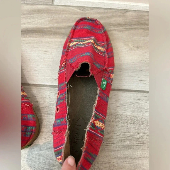 Sanuk CABRIO PONCHO Sidewalk Surfers Red Women's 8 - Picture 8 of 11